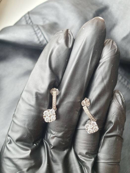 Срібні сережки 925 проба Van Cleef
