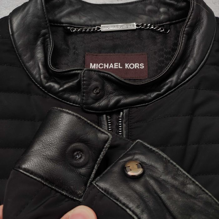 MĘSKA Kurtka Elegancka PREMIUM Biker Motocyklówka Michael Kers Logo