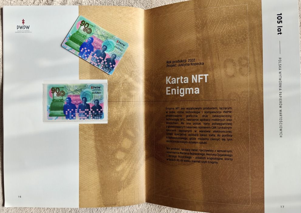 Folder 105 lat PWPW -komplet, stan gabinetowy.