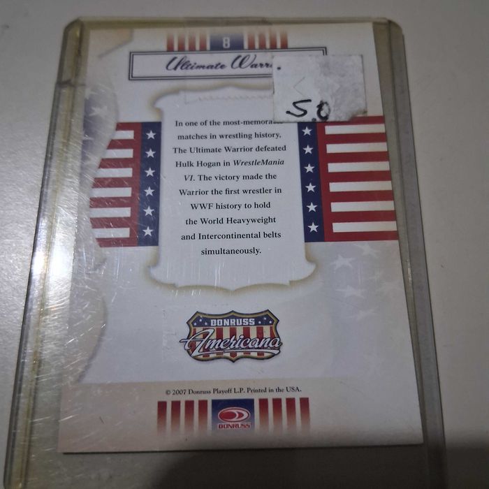 Card  ultimate warrior wwe