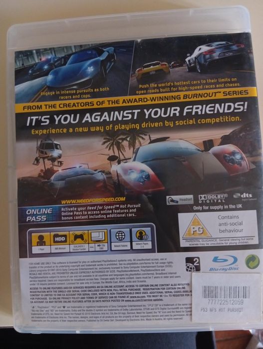 Need for Speed Hot Pursuit PS3 Completo