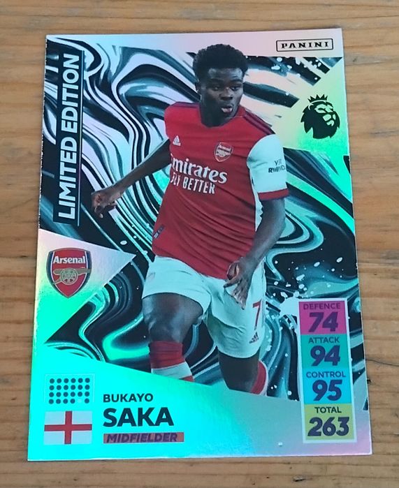 Panini Adrenalyn XL 2021/2022 Premier League Bukayo Saka Limited Editi