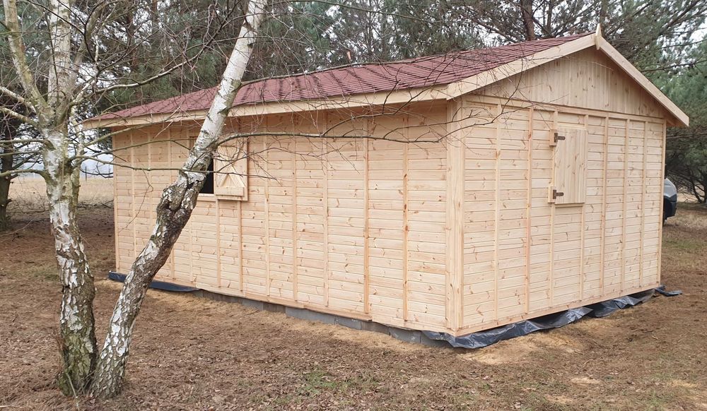 Domek letniskowy drewniany narzędziowy altana ogrodowa na ROD 6x4 m