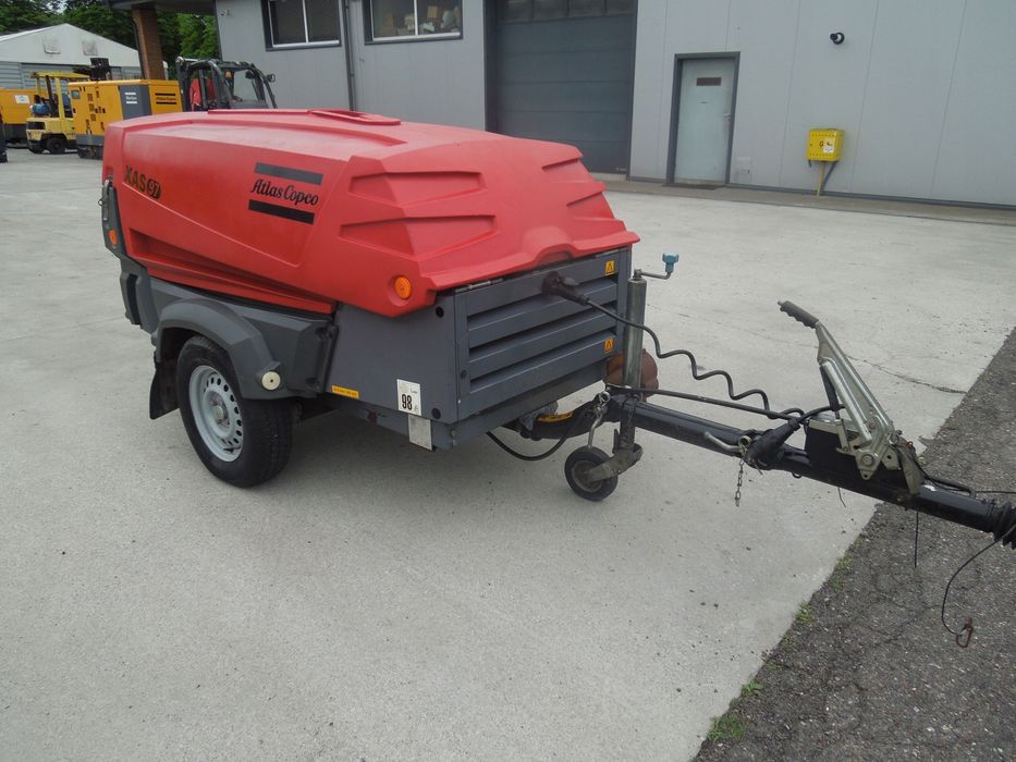 Kompresor DIESEL ATLAS COPCO XAS97 maszyna z chłodnicą końcową (osuszacz powietrza)  po serwisie