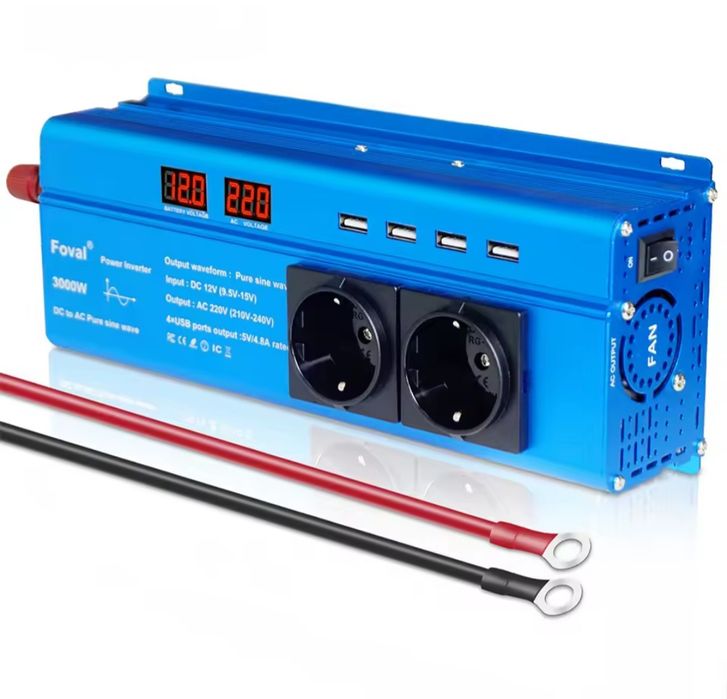 Інвертор Tataliken 1600w, Foval 3000w, чистий синус, новий