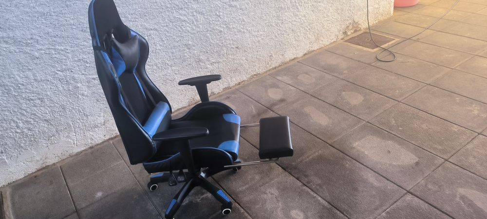 Cadeira gaming azul