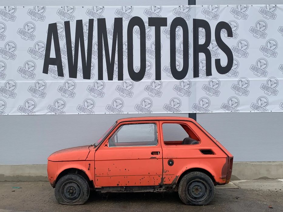 POLSKI FIAT 126P 650 MALUCH 1997 *SAMOCHÓD NA CZĘŚCI* 2494 MASKA, LAMPA, DRZWI, LUSTERKO, ZDERZAK, GRILL, BŁOTNIK, KLAPA, BELKA, DESKA, FOTELE, KANAPA, ĆWIARTKA, KIEROWNICA, TARCZE, ZACISKI, ZAWIESZENIE, KOMPLETNY PRZÓD, KOMPLETNY TYŁ, LICZNIK, ZEGARY, PR