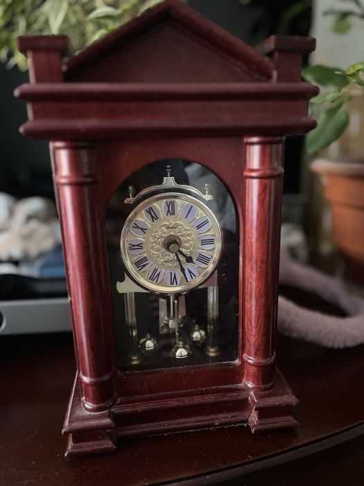 Годинник камінний , настільний , натуральне дерево