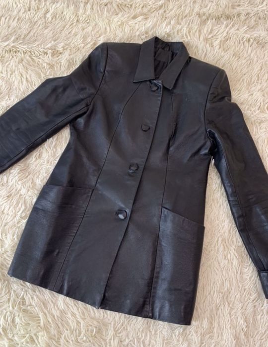 Пиджак удлиненный (натуральная кожа)