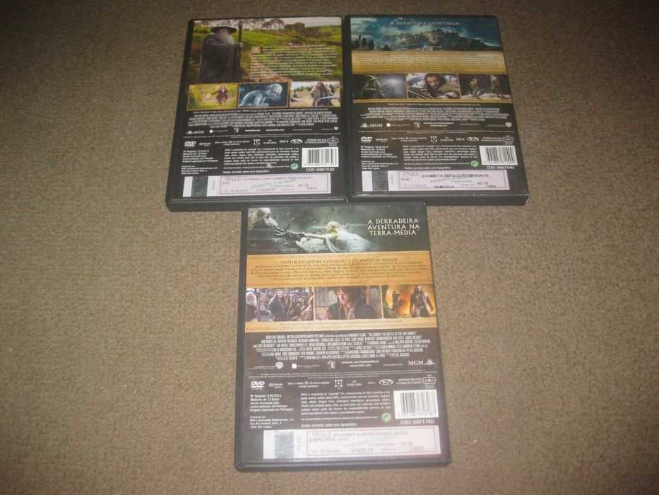 Trilogia em DVD "O Hobbit" de Peter Jackson