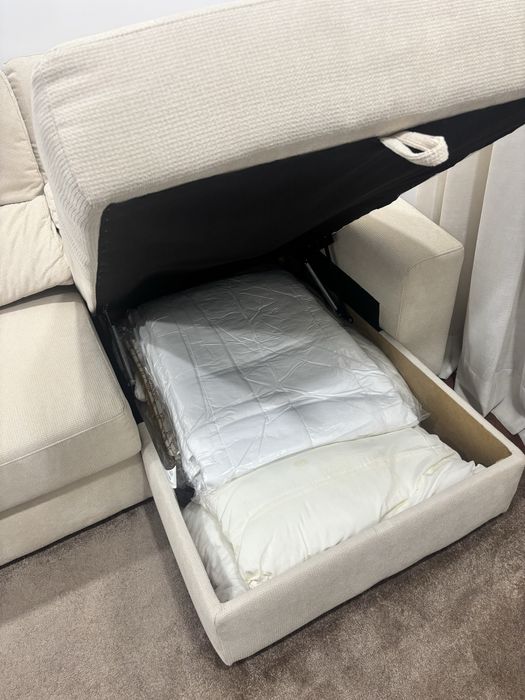 Sofa Bege Chaise Lounge