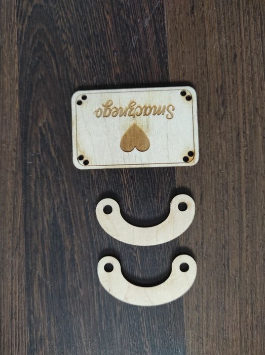 Sklejka 3mm dodatek dekor smacznego uszka do koszyka