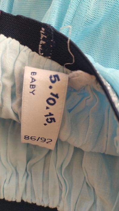 Tiulowa z podszewką spódnica niebieska 51015