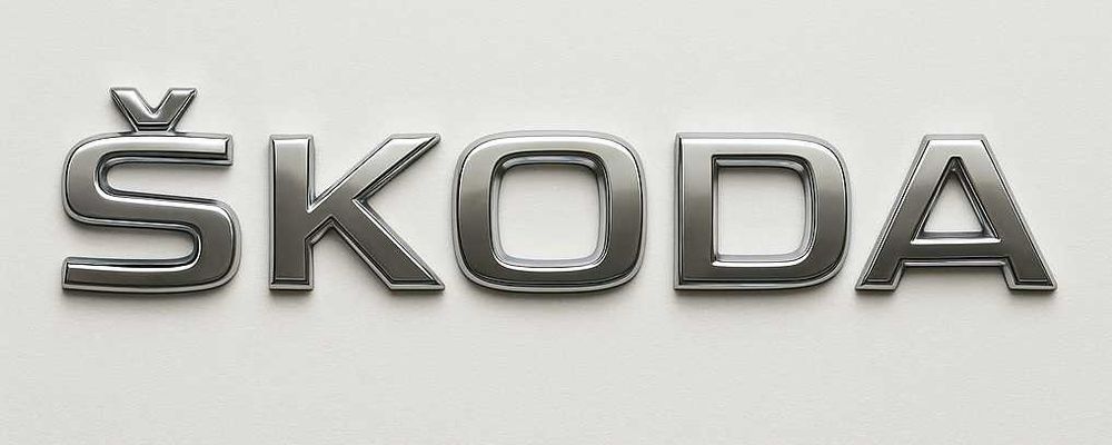 Napis ŠKODA duży–zamiennik/czarny lub srebro/wys. 2,8 cm/połysk