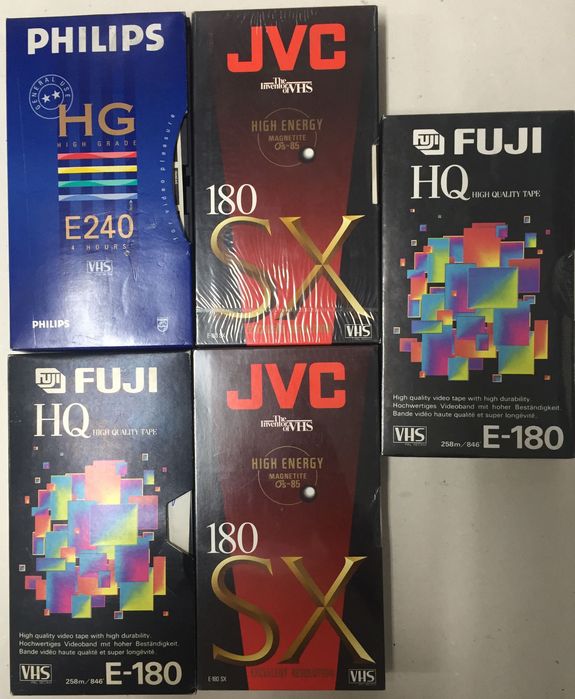Kasety VHS czyste 5 sztuk Okazaja