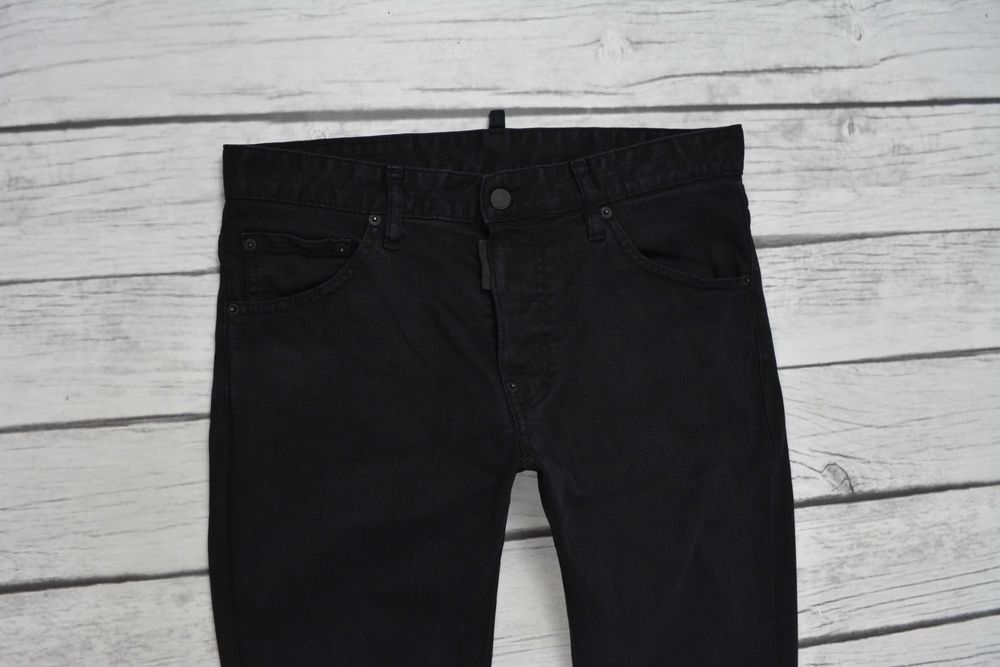 Dsquared2 Cool Guy Jean Tapered Black Bull Jeansy Stretch W32 L34 32/34 pas:88-90