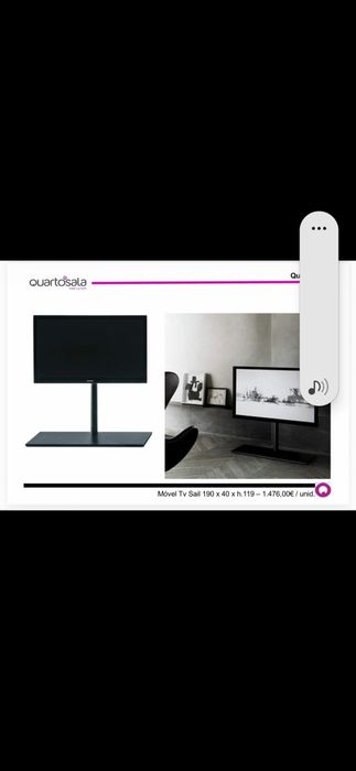 Vendo suporte/móvel de chão para tv, como novo