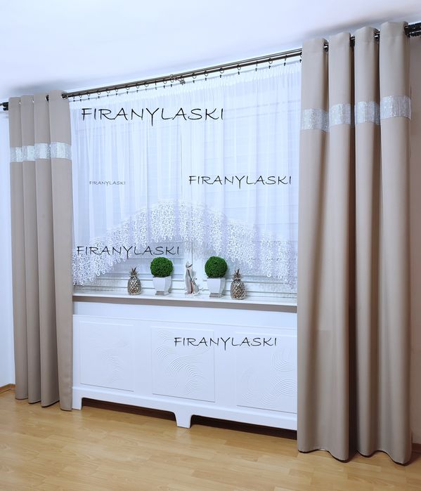 Firana 400x150 szeroka gipiura firanka łuk firany