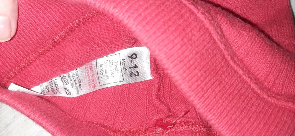 Ciepłe na zimę jesień legginsy rajstopowe getry r. 9-12 m-cy, 74-80