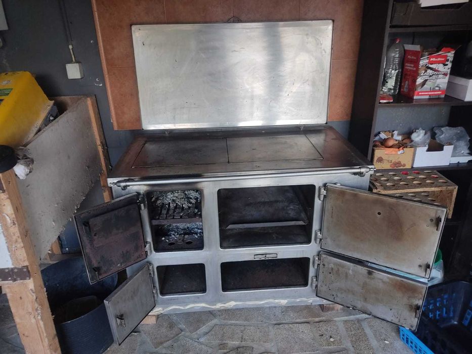 Fogão a lenha em inox