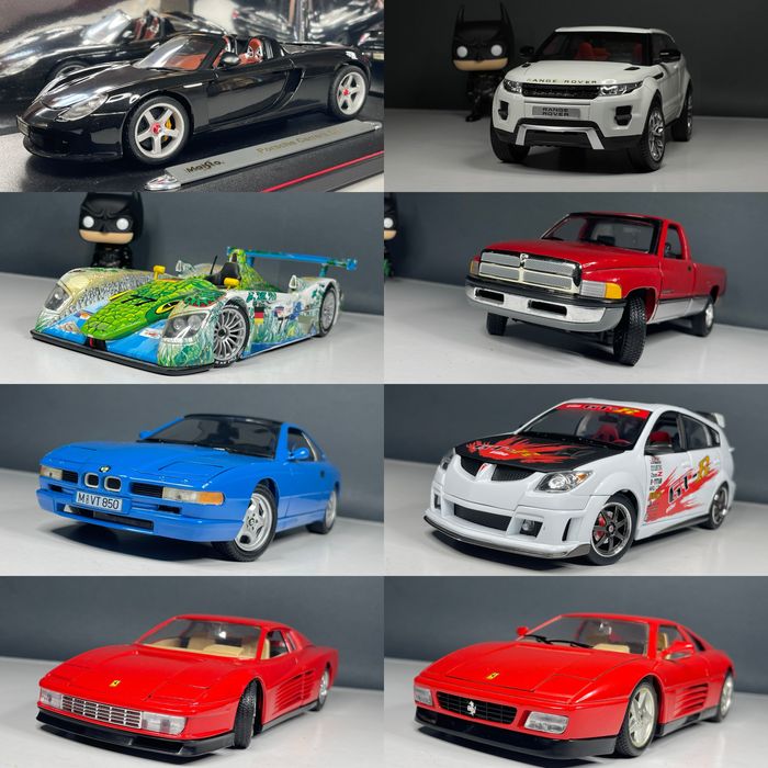 Audi Posche Pontiac Ferrari Range Rover Dodge 1:18 моделі машинки