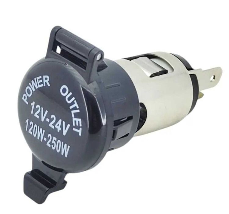 Гніздо прикурювача 12-24V +кабель з запобіжником (прикурювач)