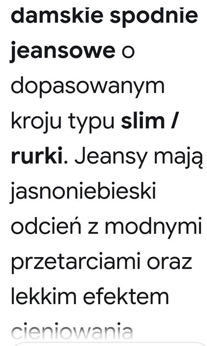 Spodnie Jeansowe rurki damskie sunday 44
