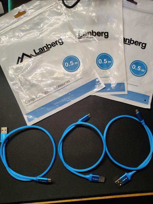 Kabel Lanberg USB C/ micro USB, 0.5m