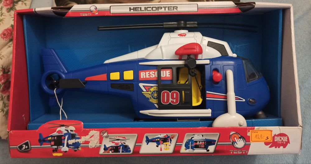 Duży Helikopter z wciągarką i dźwiękiem