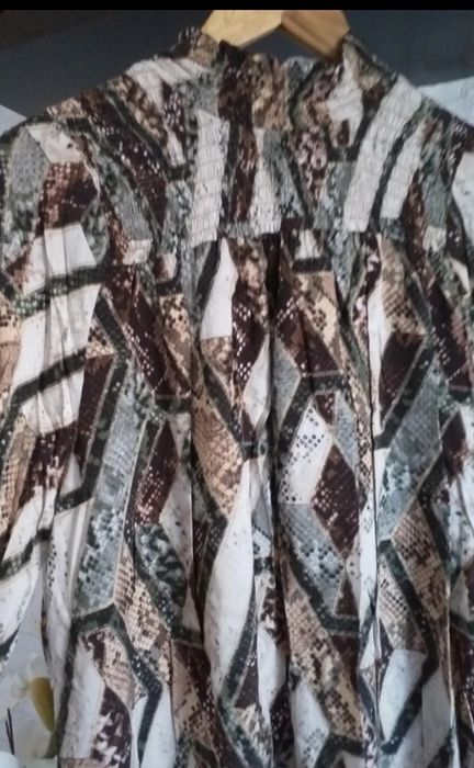 Sukienka plus size rozm 44 oversaize luźna rękaw szeroki