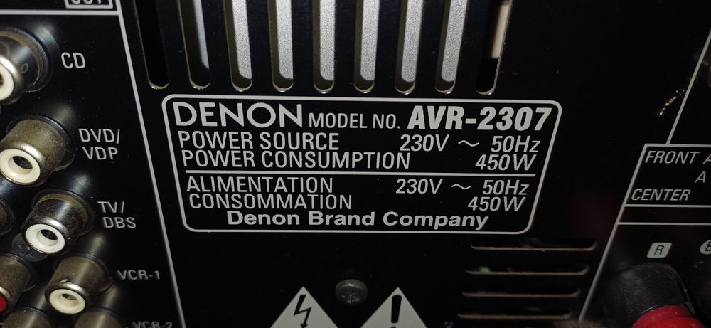 amplituner 7.1 denon avr-2307 fajny stan, kolos, pilot, hdmi.
