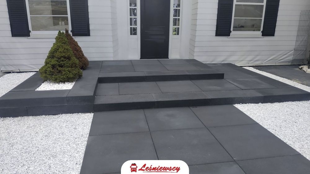 Stopnie schodowe-DROGBRUK grafit 100x40x15cm Schody na taras, wejście