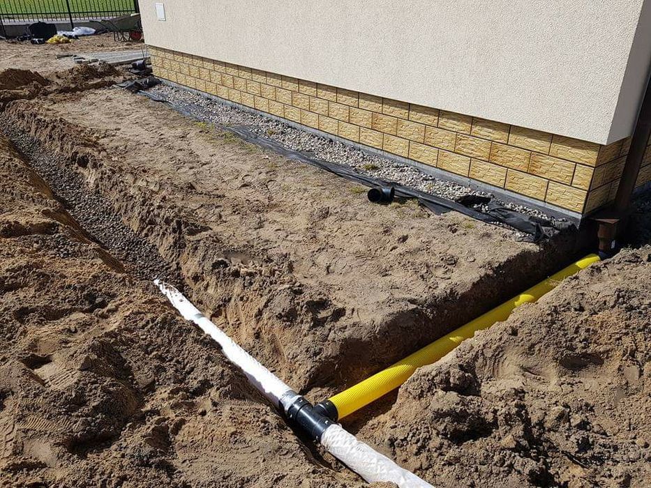 Drenaże, drenaże opaskowe, odwodnienia Suchy Las i okolica.