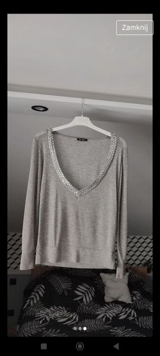 Bluzeczka srebrna z cekinami