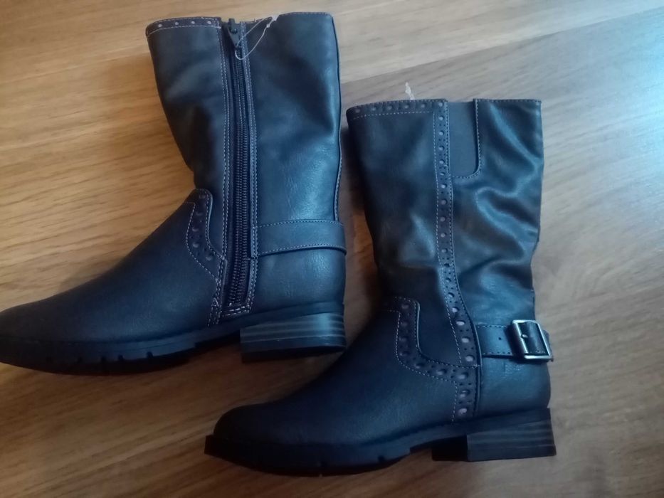 Nowe szare kozaczki rozm. 26