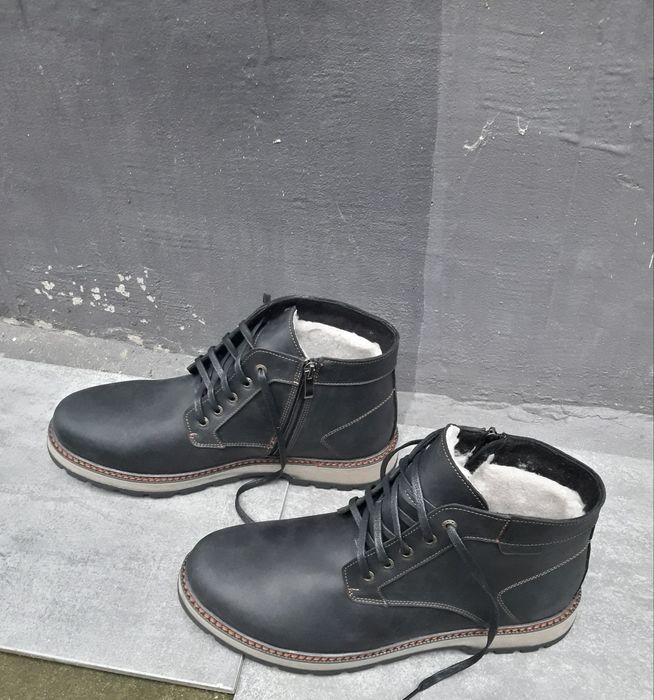 Чоловічі  чоботи зимові с натуральної шкіри