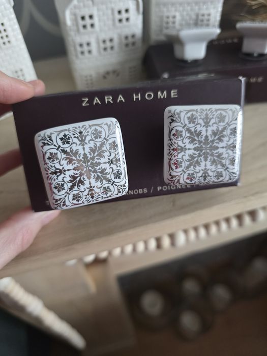 Nowe Ceramiczne kwadratowe gałki do szuflad szafek drzwi zara home