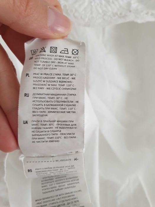 Biała hiszpanka koszulka bluzka XS marki House.  100% bawełna NOWA