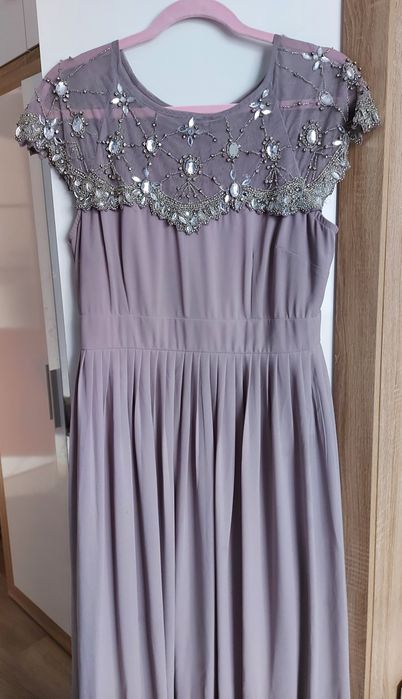 Szara sukienka maxi