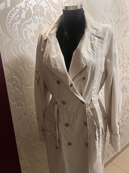 Just Cavalli bezowy trencz płaszcz r.S/M