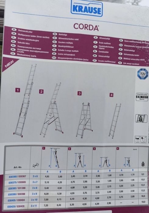 Крауз Трисекційна драбина KRAUSE Corda 3х9 сх.Virastar