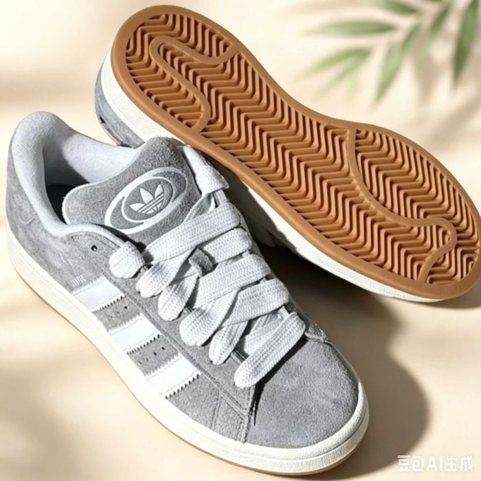 Biało-szare trampki Adidas, rozmiar 41, styl retro.