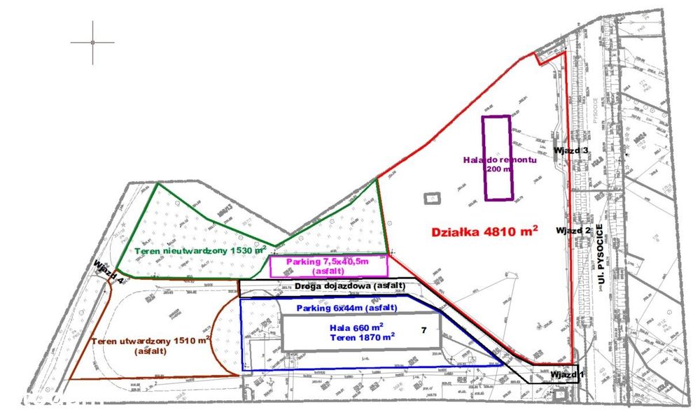 Kraków | teren 4 810 m² | baza firmy / plac | 300m od P&R | opcja hali