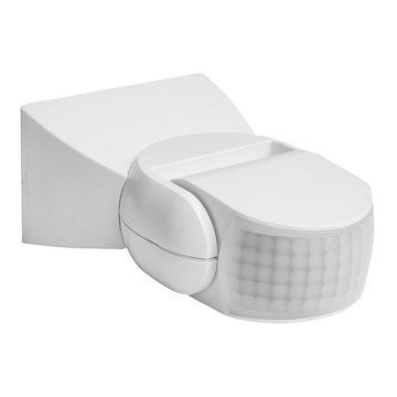 Czujnik ruchu czarny  360/180st. 2 sensory, IP65, 1200W, biały
