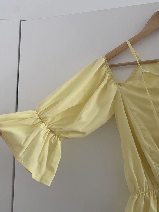 Bluzka hiszpanka boho varlesca jeansy piękna nowa żólta