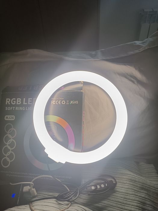 Rgb led soft ring light mj26 кільцева лампа