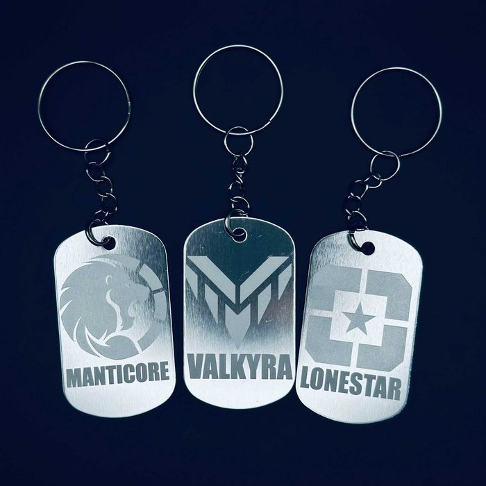 Wardogs Dog tag fraction srebne/czarne Manticore / Valkyra / Lonestar