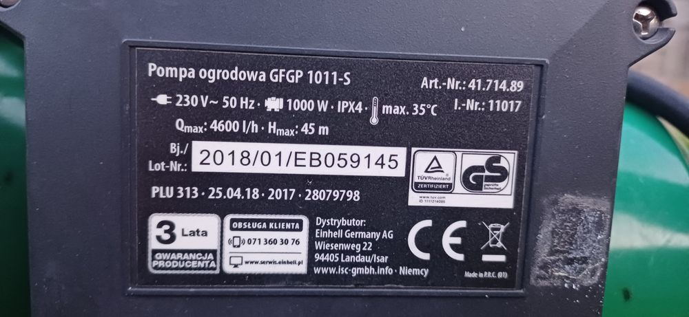 Pompa do czystej wody