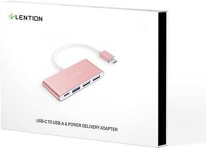 LENTION Hub USB-C 4 w 1 z typem C