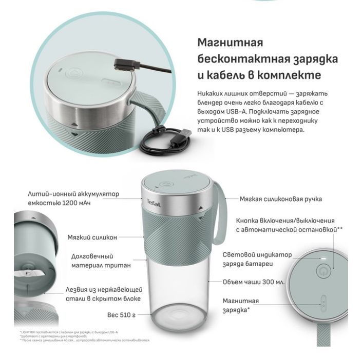 Блендер портативный Tefal
